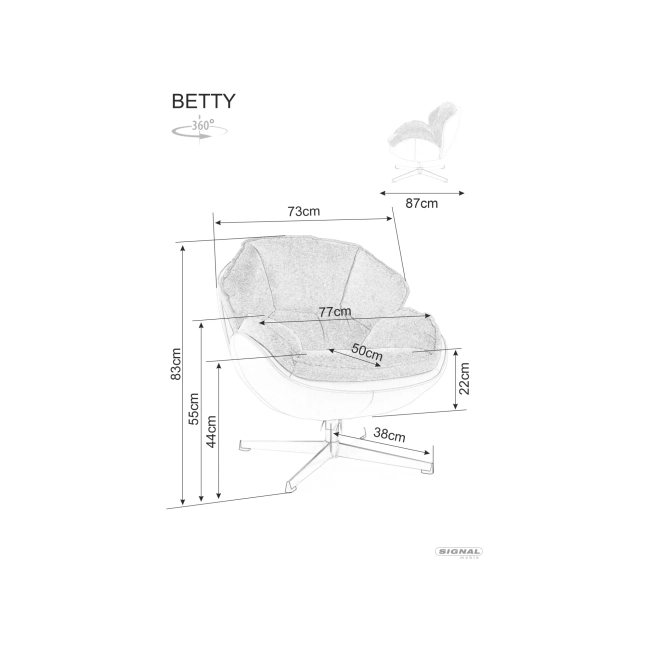 FOTEL BETTY RÓŻ ANTYCZNY TAP.236/BEŻ SKÓRA SYNTETYCZA TAP.237