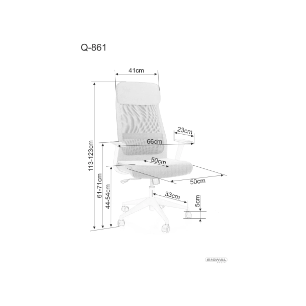 FOTEL OBROTOWY Q-861 CZARNY