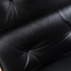 Fotel biurowy VIP czarna skóra,orzechowy fornir, chrom