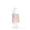 KARE lampa stołowa RABBIT 50 cm  biała / różowa