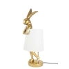 KARE lampa stołowa RABBIT 68 cm  złota / biała