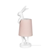 KARE lampa stołowa RABBIT 68 cm biała  / róźowa