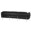 Sofa 3-osobowa Soft GC czarna skóra