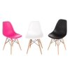 Krzesło P016W PP dark pink, drewniane nogi