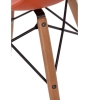 Krzesło P016W PP pomaranczowe, drewniane nogi