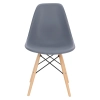 Krzesło P016W PP dark grey, drewniane nogi