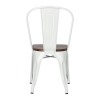 Krzesło Paris Wood białe sosna orzech