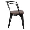 Krzesło Paris Arms Wood czarne sosna      orzech