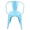 Krzesło Paris Arms niebieskie             inspirowane Tolix