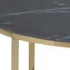 Stolik kawowy Alisma okrągły Gold/black marble