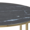 Stolik kawowy Alisma okrągły Gold/black marble