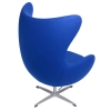Fotel Jajo niebieski ciemny kaszmir 118 Premium