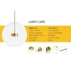 Lampa wisząca CAPRI 4 złota - 60 LED, aluminium, szkło