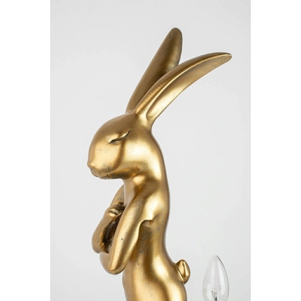 KARE lampa stołowa RABBIT 88 cm biała / złota