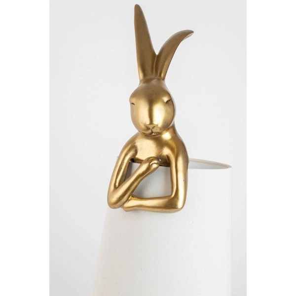 KARE lampa stołowa RABBIT 88 cm biała / złota