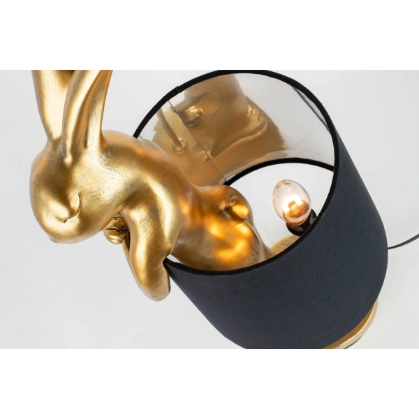 KARE lampa stołowa RABBIT 68 cm  złota / czarna