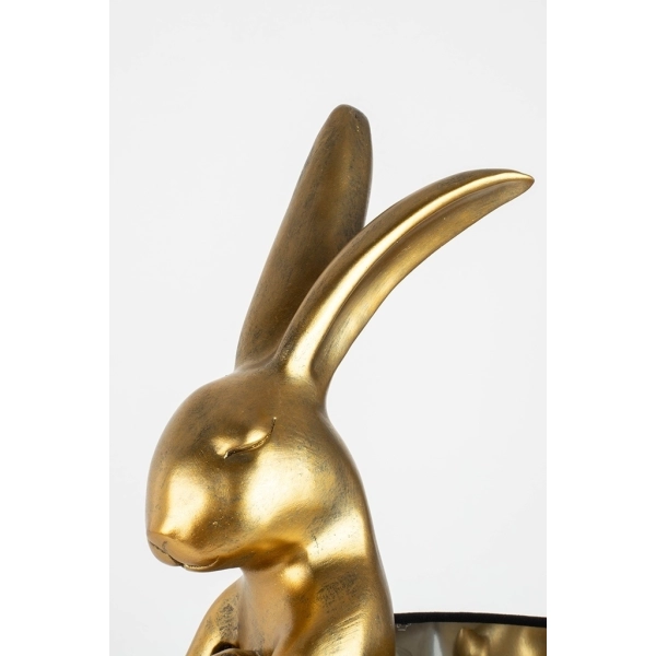 KARE lampa stołowa RABBIT 68 cm  złota / czarna