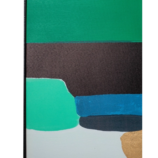 KARE obraz ABSTRACT SHAPES GREEN  73x143 cm