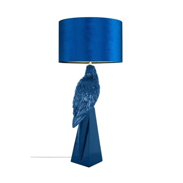 KARE lampa stołowa PARROT 84 cm niebieska