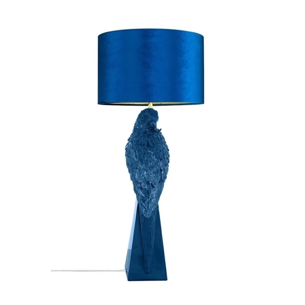 KARE lampa stołowa PARROT 84 cm niebieska