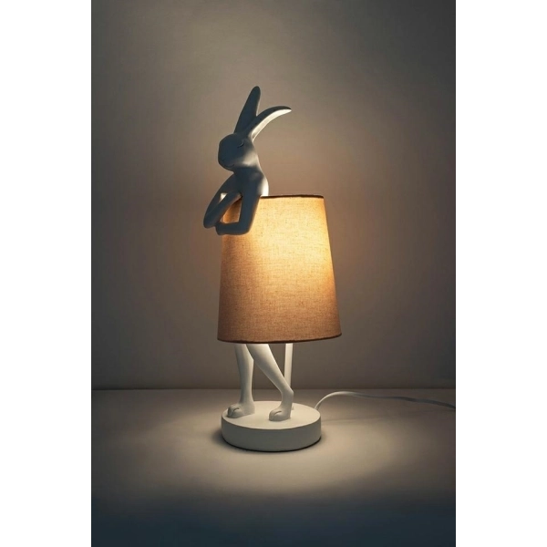 KARE lampa stołowa RABBIT 68 cm biała  / róźowa