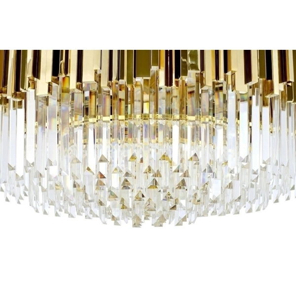 Lampa wisząca IMPERIAL GOLD 80 - stal, kryształ