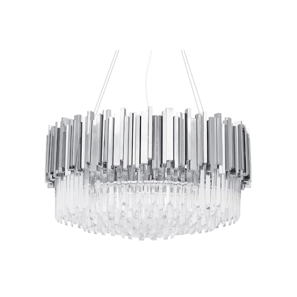 Lampa wisząca IMPERIAL SILVER 80 - stal, kryształ