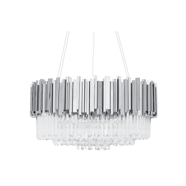 Lampa wisząca IMPERIAL SILVER 80 - stal, kryształ