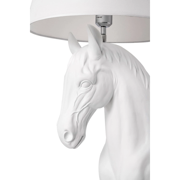 Lampa podłogowa KOŃ HORSE STAND S biała - włókno szklane