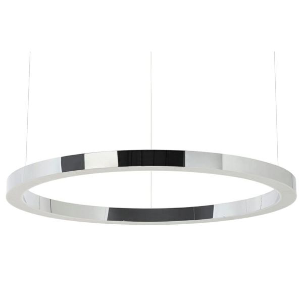 Lampa wisząca RING 100 srebrna - LED, stal polerowana