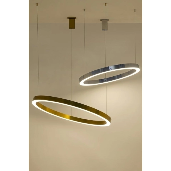 Lampa wisząca RING 100 złota - LED, stal