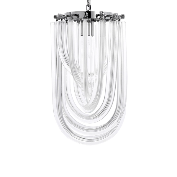 Lampa wisząca MURANO S chrom - szkło, metal