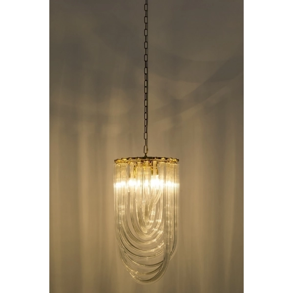 Lampa wisząca MURANO S złota - szkło, metal