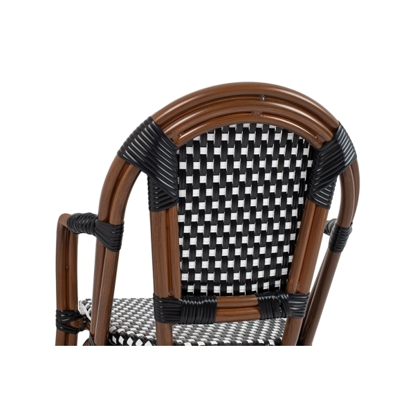 Krzesło CAFE PARIS ARM brązowe rattan