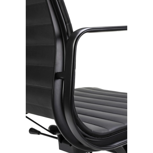 Fotel biurowy AERON PRESTIGE PLUS czarny - skóra naturalna, aluminium