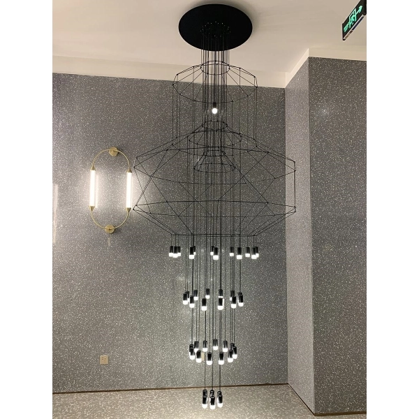 Lampa wisząca FLUSSO 43 GRANDE czarne