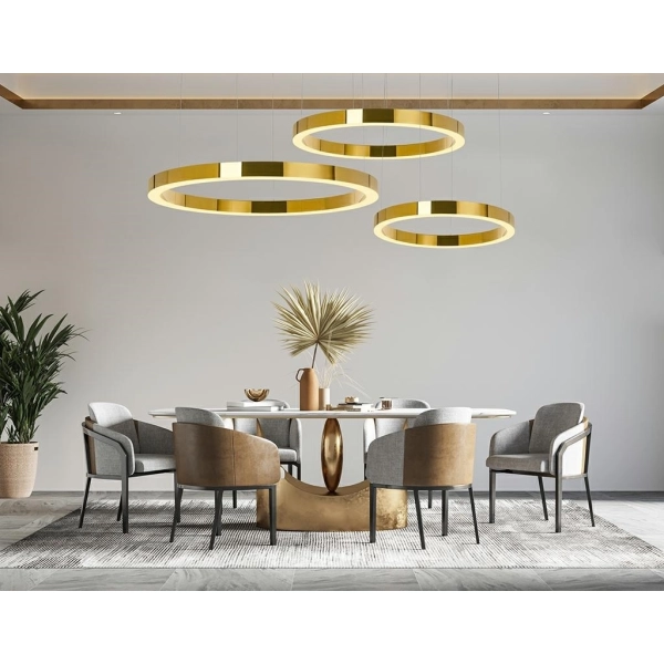 MOOSEE lampa wisząca RING LUXURY 110 złota - LED, chromowane złoto