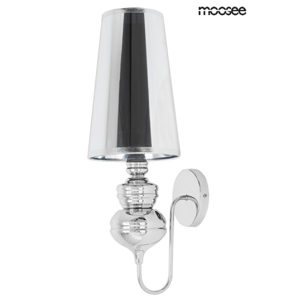 MOOSEE lampa ścienna QUEEN 20 srebrna