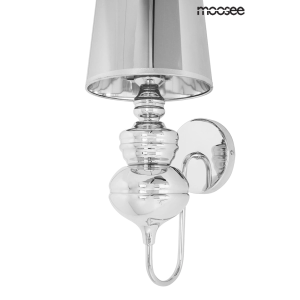 MOOSEE lampa ścienna QUEEN 20 srebrna