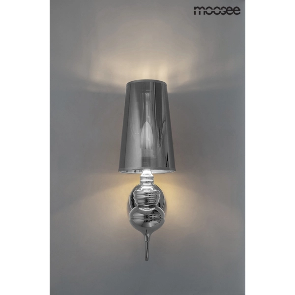 MOOSEE lampa ścienna QUEEN 20 srebrna