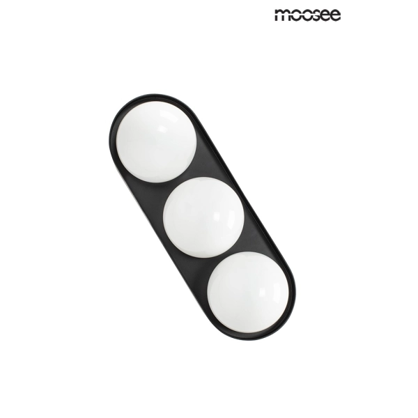 MOOSEE lampa ścienna DROPS 3 czarna