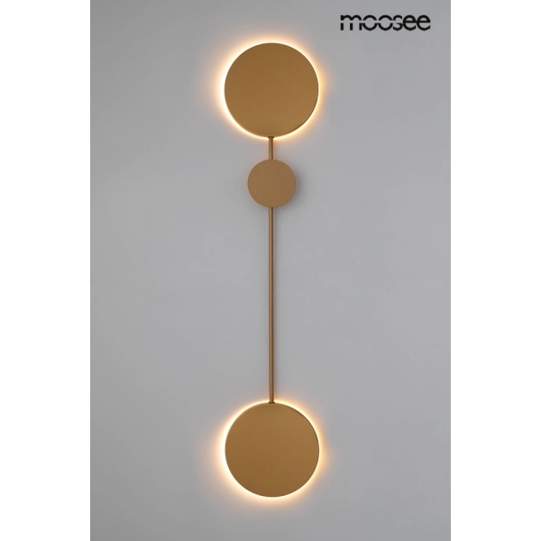 MOOSEE lampa ścienna SHADOW 2 złota