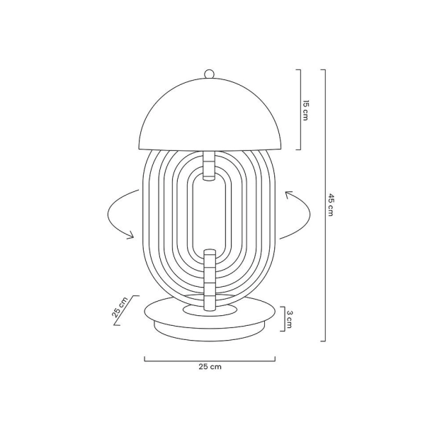 MOOSEE lampa stołowa BOTTEGA złota / biała