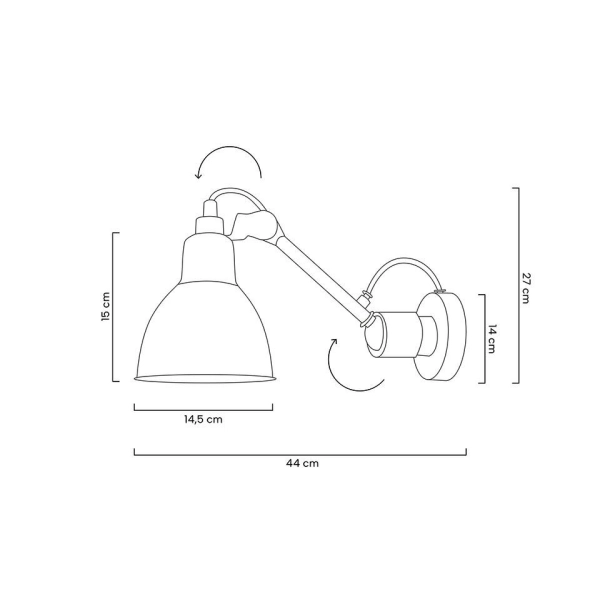 MOOSEE lampa ścienna FRANK czarna