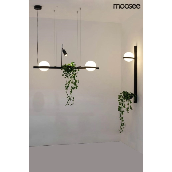 MOOSEE lampa ścienna PLANT WALL czarna