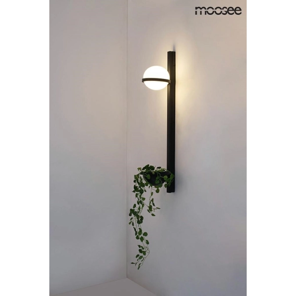 MOOSEE lampa ścienna PLANT WALL czarna