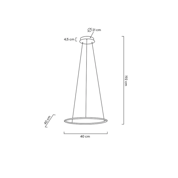 MOOSEE lampa wisząca RING SLIM 40 złota