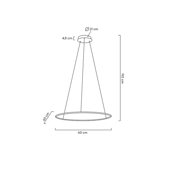 MOOSEE lampa wisząca RING SLIM 60 złota