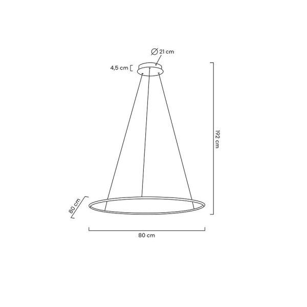 MOOSEE lampa wisząca RING SLIM 80 złota