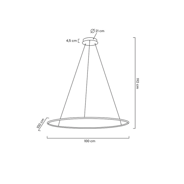 MOOSEE lampa wisząca RING SLIM 100 złota